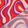 Satin de coton Vagues rétro | Poppy Fabrics – pourpre/orange,  thumbnail number 4