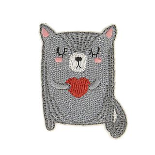 Application chat [ 5 x 3,5 cm ] – gris, 