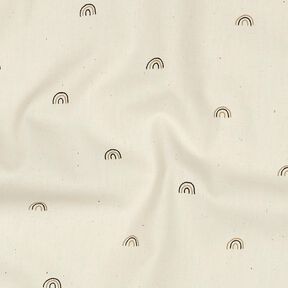 GOTS Popeline coton Petits arcs-en-ciel | Poppy Fabrics – nature/brun faon, 