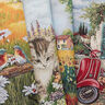 panneau décoratif Gobelin Vespa – carmin/beige clair,  thumbnail number 5