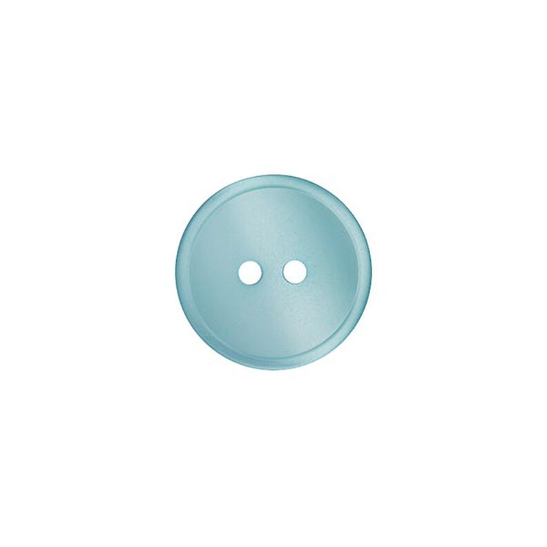 Bouton polyester 2 trous  – turquoise,  image number 1