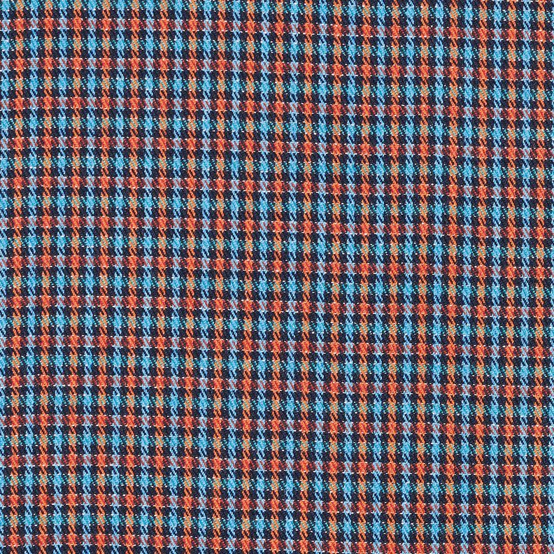 Mélange viscose Carreaux avec paillettes – turquoise/orange,  image number 1