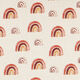 Tissu de décoration Semi-panama Arc-en-ciel – nature/rouge,  thumbnail number 1