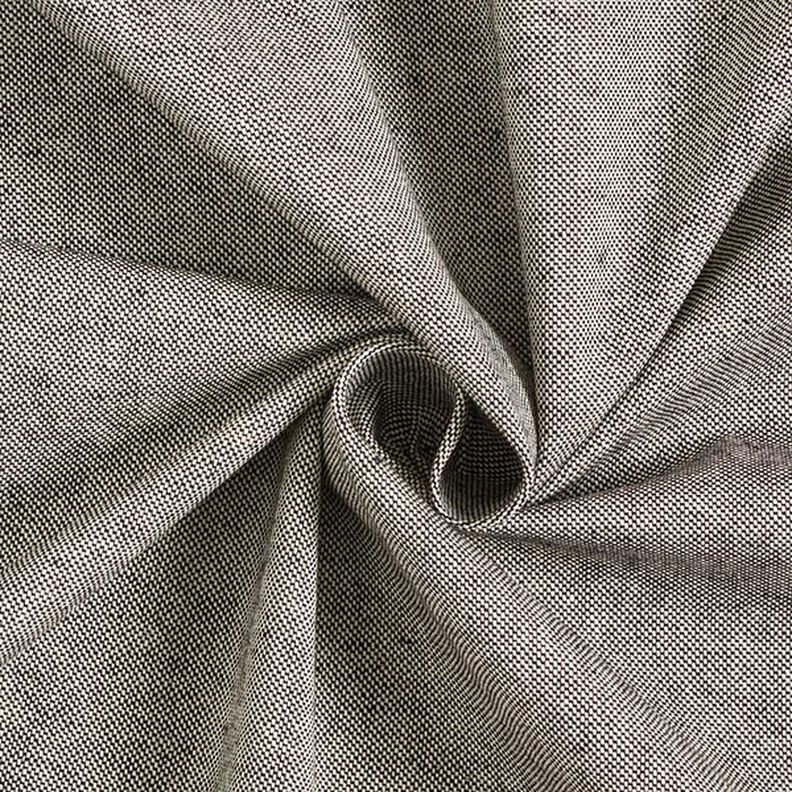 Tissu déco chambray semi-panama recyclé – noir/blanc,  image number 1