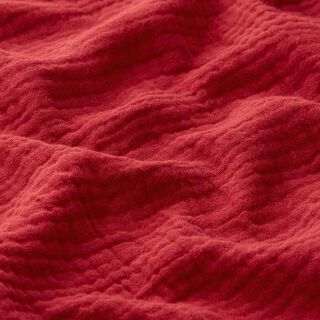 GOTS Tissu double gaze de coton | Tula – rouge bordeaux, 