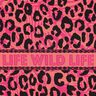 Viscose Voile Bordure motif lion et fleurs Panel – rose vif/orange,  thumbnail number 6