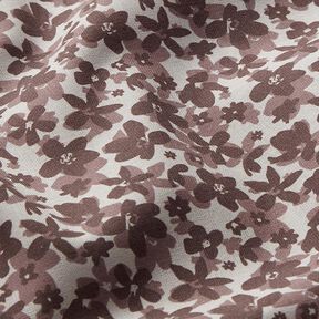 Popeline coton Mer de fleurs – taupe/marron, 