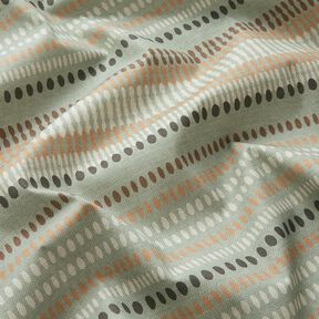 Tissu d’extérieur Canvas Pois – eucalyptus/marron clair, 