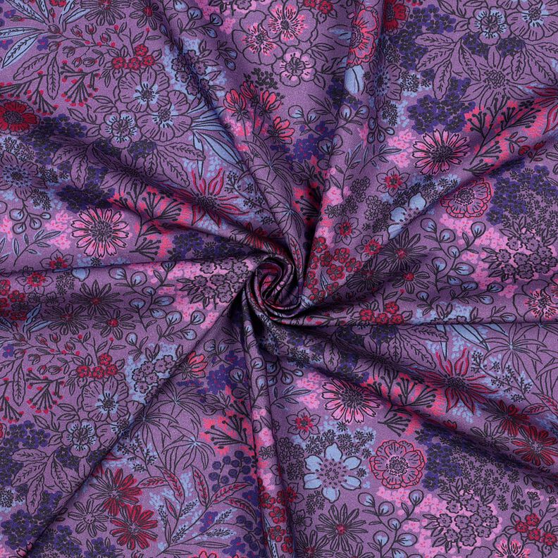 Popeline coton Fleurs sauvages | Poppy Fabrics – lavande, image number 4