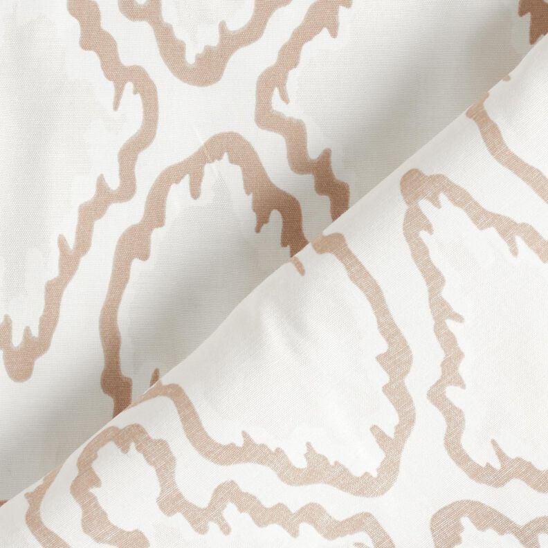 Tissu en coton avec zigzags – beige/beige foncé,  image number 5