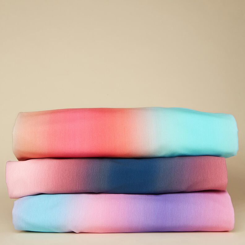 Jersey coton Ombre | Glitzerpüppi – bleu nuit/myrtille,  image number 5