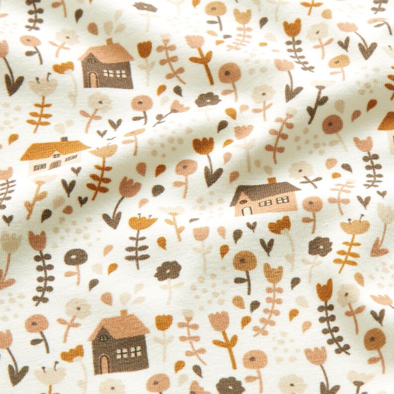 Jersey coton Petites maisons dans le prés – écru, image number 2