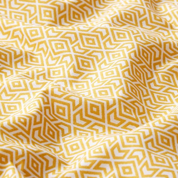 Tissu en coton Cretonne Formes graphiques – moutarde, image number 2