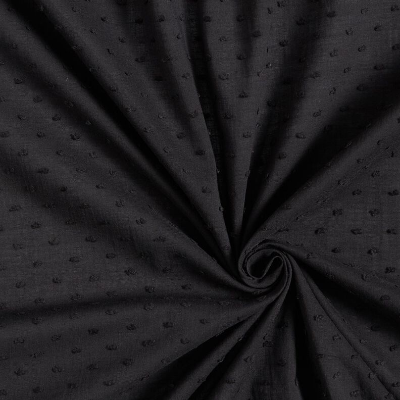 Batiste de coton Dobby – noir, image number 1