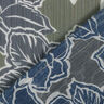 Crêpe mousseline Grandes fleurs – bleu marine/kaki,  thumbnail number 5