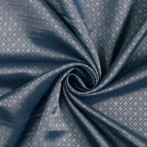Tissu de doublure Jacquard Petites boîtes et points – bleu acier, 