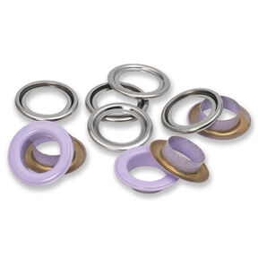 Œillets avec rondelles [15 unités | Ø 14 mm] | Prym – lilas/argent métallisé, 