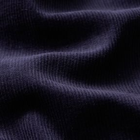Velours à côtes fines stretch – bleu marine, 