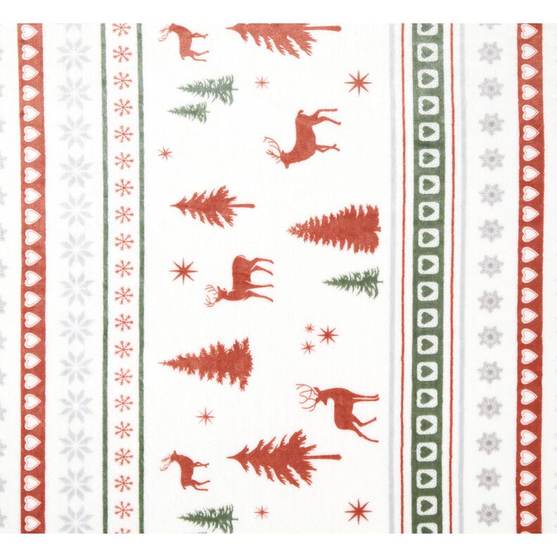 Polaire douillet Cerf dans la neige – ivoire/cuivre,  image number 1