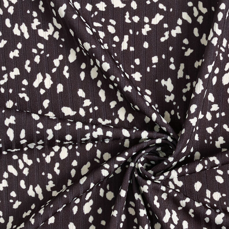 Jersey côtelé Pois abstraits – noir/blanc,  image number 3
