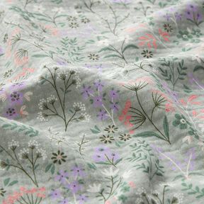 GOTS Tissu double gaze de coton Prairie fleurie de printemps | Poppy Fabrics – roseau, 