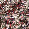 Tissu viscose mer de fleurs abstraite – myrtille/pin foncé,  thumbnail number 2