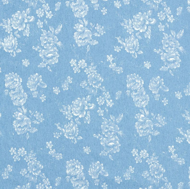 Chambray kleine Rosen – bleu clair/écru,  image number 1