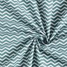 Tissu en coton Cretonne Zigzag – vert foncé/blanc,  thumbnail number 4