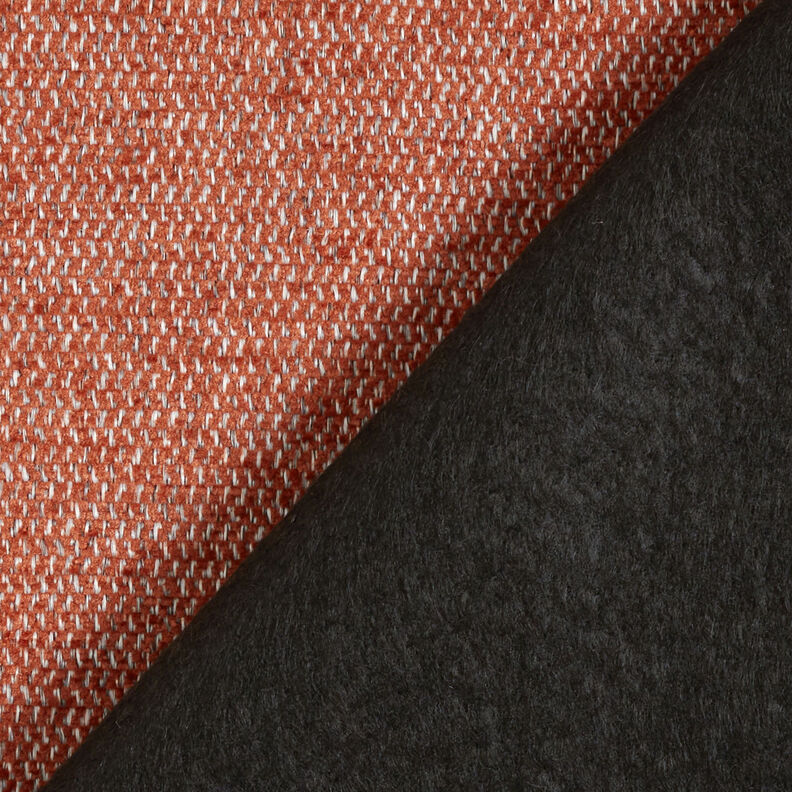 Tissu de revêtement Chenille Chiné – terre cuite/argent, image number 3