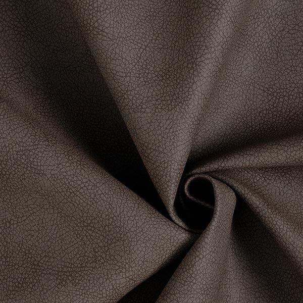 Tissu de revêtement Similicuir finement structuré – marron noir,  image number 1