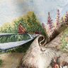 panneau décoratif Gobelin Chaton joueur – carmin/beige clair,  thumbnail number 3