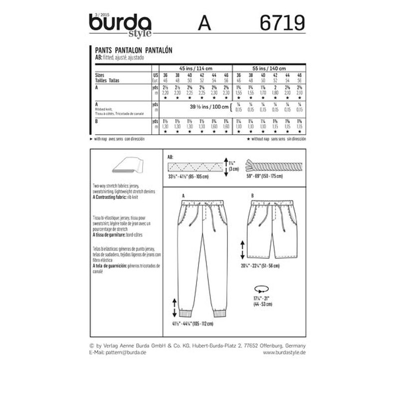 Pantalon, Burda 6719,  image number 6