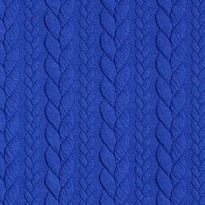 Jersey jacquard Cloqué Torsades – bleu roi,  image number 1