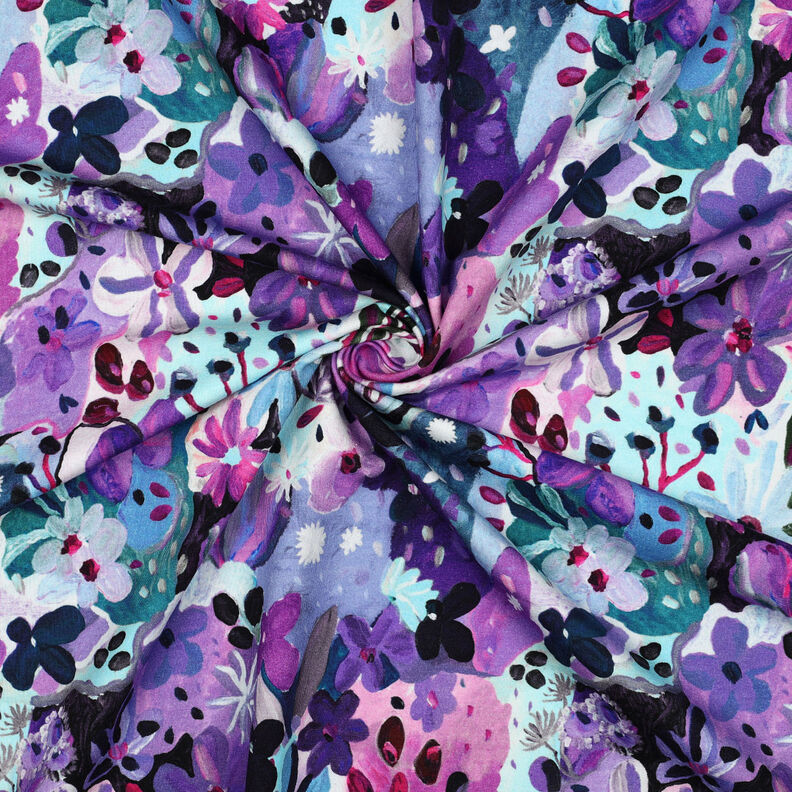 Sweatshirt Settle Petal Impression numérique | Nerida Hansen – bleu glacier/lilas,  image number 3