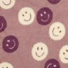 Ourson Smileys | Poppy Fabrics – vieux rose foncé/écru,  thumbnail number 1