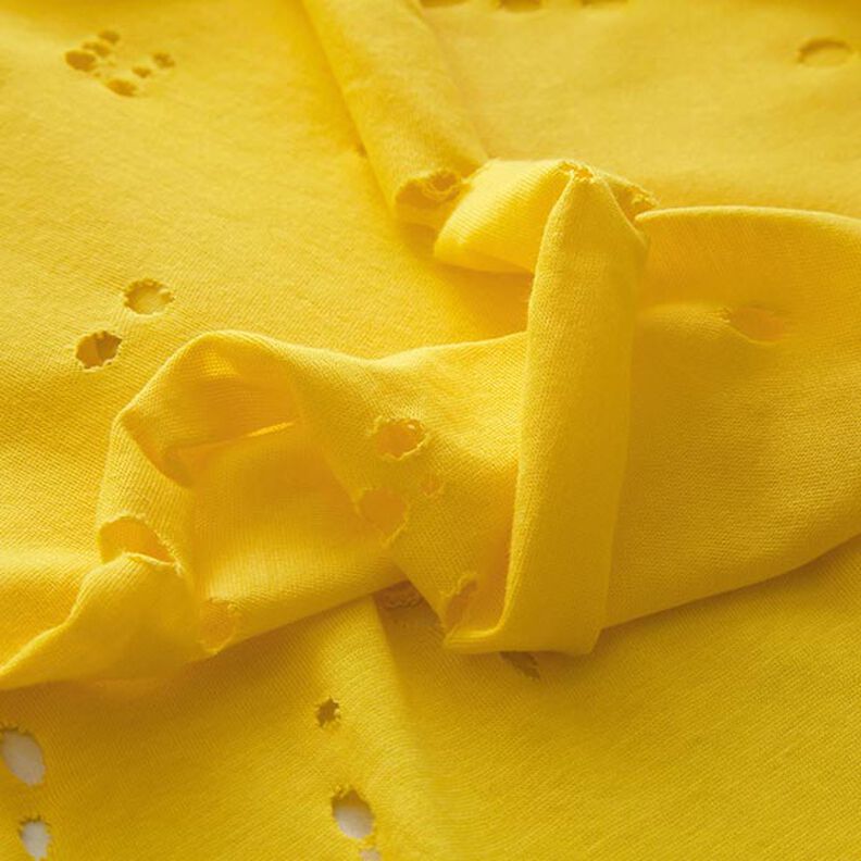 Jersey coton destroyed – jaune citron,  image number 3