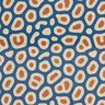 Tissu de décoration Semi-panama motif léopard abstrait – bleu/noix de cajou,  thumbnail number 1