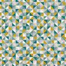 Tissu de décoration Semi-panama motif losange rétro – pétrole/moutarde,  thumbnail number 1