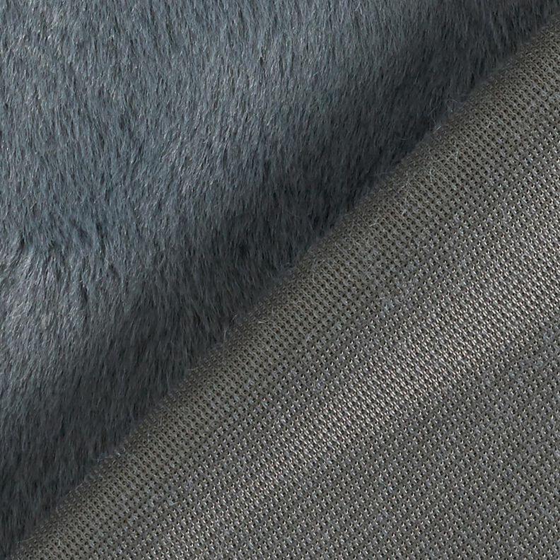 fourrure synthétique de haute qualité monochrome – gris bleu,  image number 3