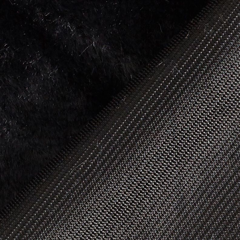 fourrure synth&eacute;tique de haute qualit&eacute; monochrome &ndash; noir,  image number 3