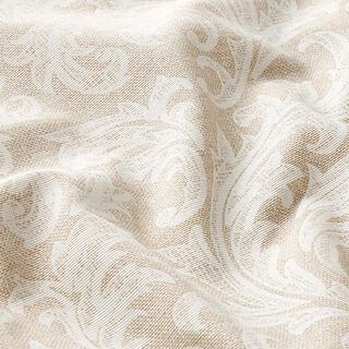 Tissu de décoration Canvas Ornements – nature/blanc, 