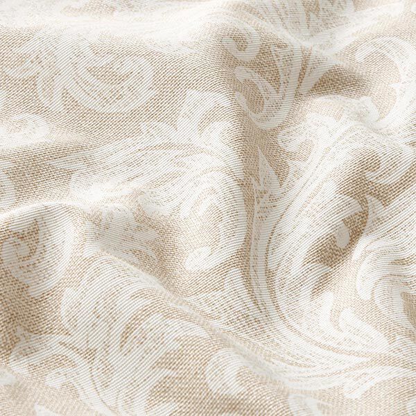 Tissu de décoration Canvas Ornements – nature/blanc,  image number 2