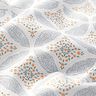 Tissu en coton Popeline Cercles de leurs – blanc/vert,  thumbnail number 2