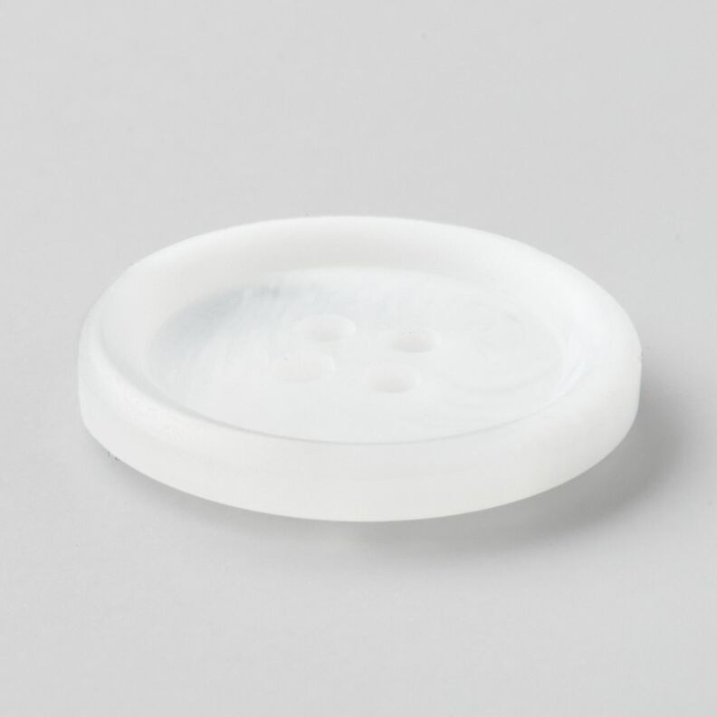 Bouton 4 trous rond [Ø 25 mm] – blanc,  image number 2