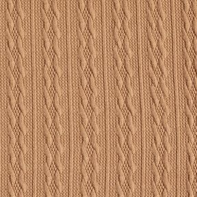 Tissu maille Torsades – brun faon, 