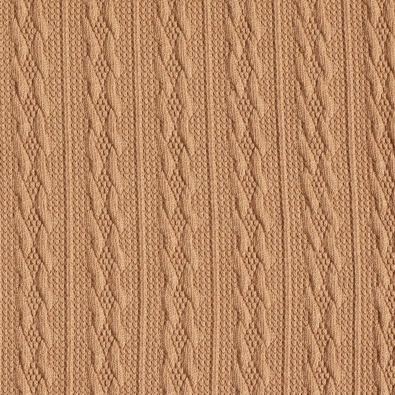 Tissu maille Torsades – brun faon, image number 1