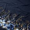 Jersey coton Tissu bordure fleurs paillettes dorées | Glitzerpüppi – bleu nuit/bleu jean,  thumbnail number 2