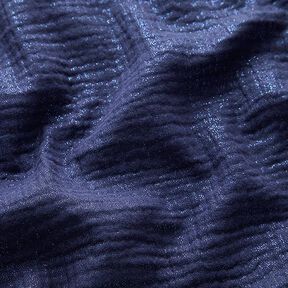 Tissu double gaze de coton fins points scintillants| by Poppy – bleu marine, 