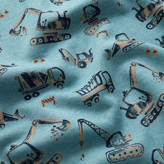 Sweatshirt gratté Véhicules de chantier | by Poppy – gris bleu, 