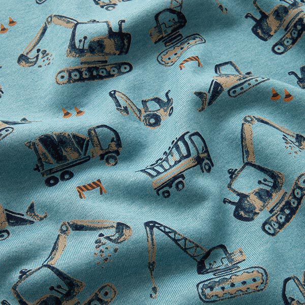 Sweatshirt gratté Véhicules de chantier | by Poppy – gris bleu,  image number 2